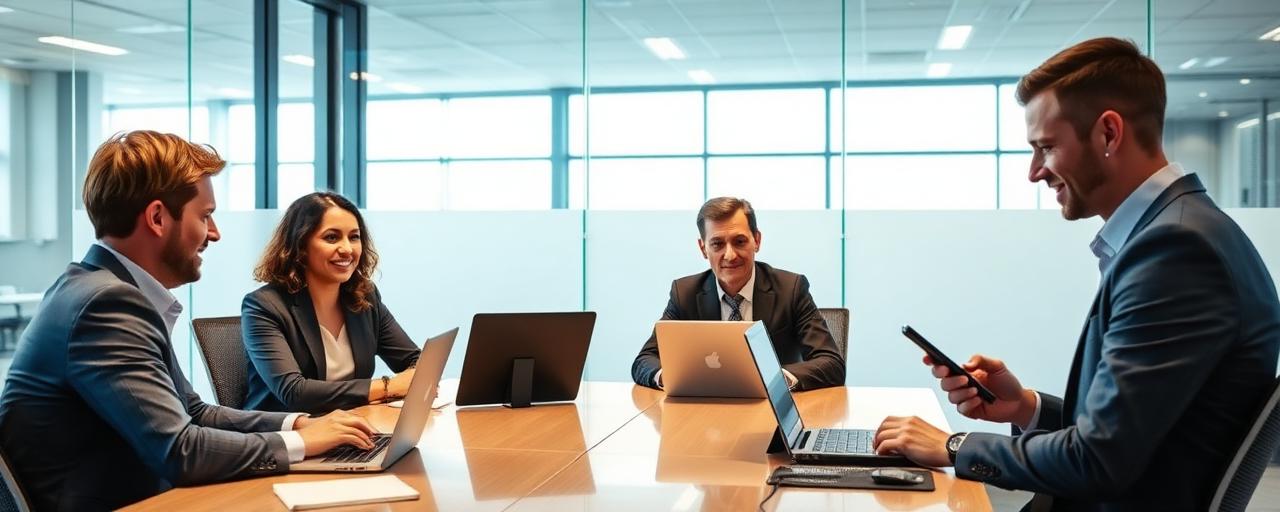 Enterprise team using unified communications across multiple devices